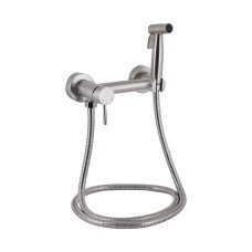 Набор для гигиенического душа со смесителем Lidz Aria 110 округлый LDARI110NKS43393 Nickel