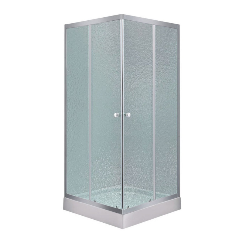 Душевая кабина Lidz Wawel SC90x90.SAT.LOW.FR, стекло Frost 4 мм + Lidz Душевой поддон KAPIELKA ST90x90х14