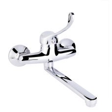 Смеситель для кухни локтевой Lidz Watt 009 настенный  (k35) LDWAT009CRM34862 Chrome