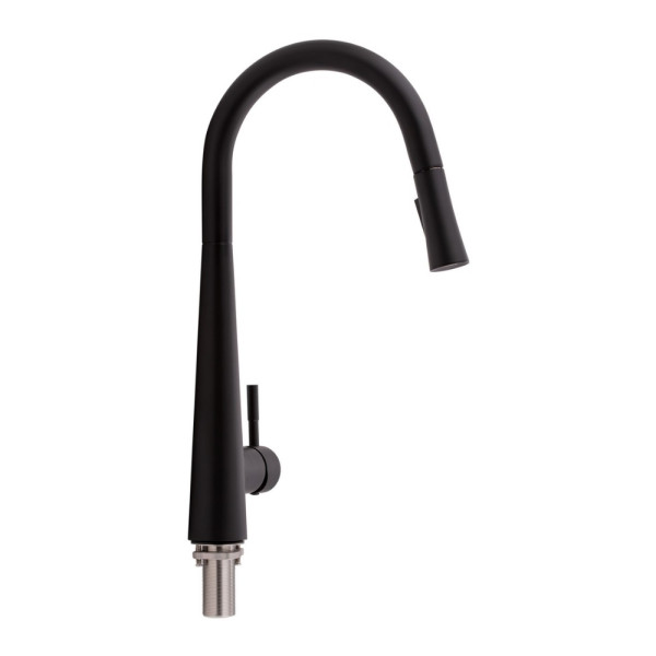 Смеситель для кухни Qtap Evicka с выдвижным изливом QTEVI9135103UB Black Matt