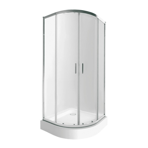 Набор Qtap душевая кабина Taurus CRM1011AC6 Clear 2020x1000x1000 мм + поддон Robin 301112 100x100x12 см с сифоном