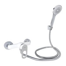 Змішувач для душу Lidz Latwa 010 (з душовим гарнітуром) (k40) LDLAT010WHI45426 White