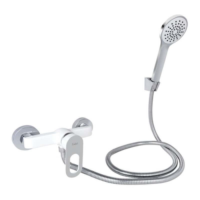 Смеситель для душа Lidz Latwa 010 (с душевым гарнитуром) (k40) LDLAT010WHI45426 White