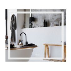 Дзеркало Qtap Mideya (MI1) 800х700 з LED-підсвічуванням Touch, з антизапотіванням, з димером QT2078NCF8070W