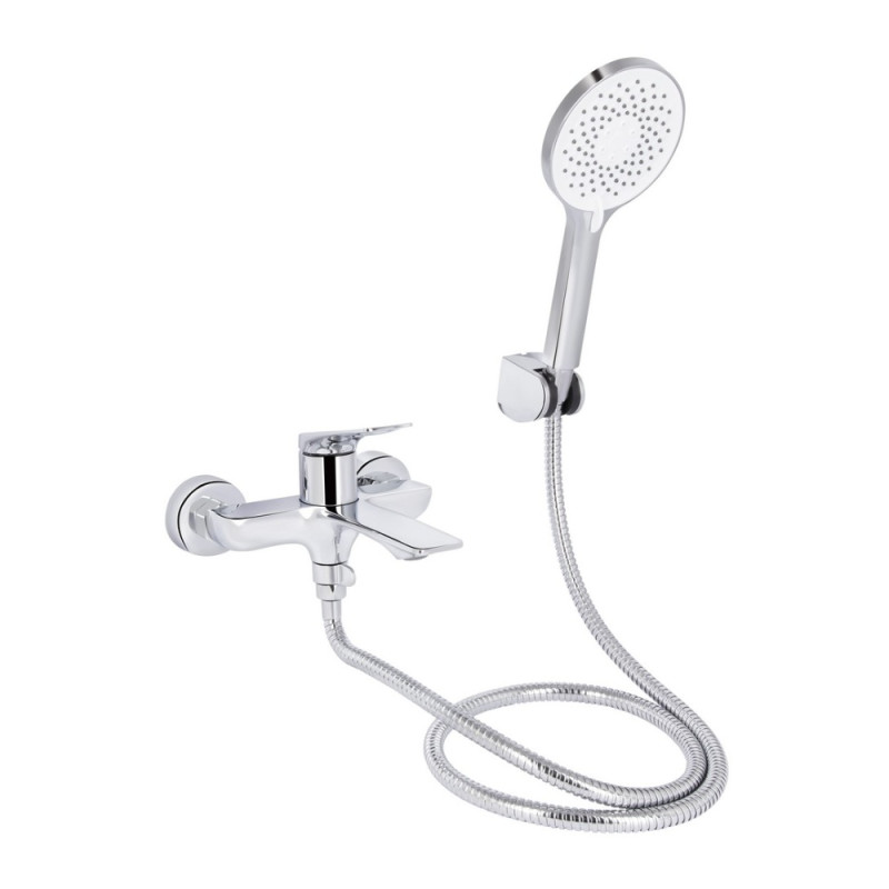 Змішувач для ванни Qtap Vlasta New (з душовим гарнітуром) QTVLA259CRM45642 Chrome