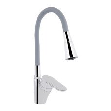 Смеситель для кухни Lidz Tani 007F3 с гибким изливом (k40) LDTAN007F3GCR31869 Chrome/Grey