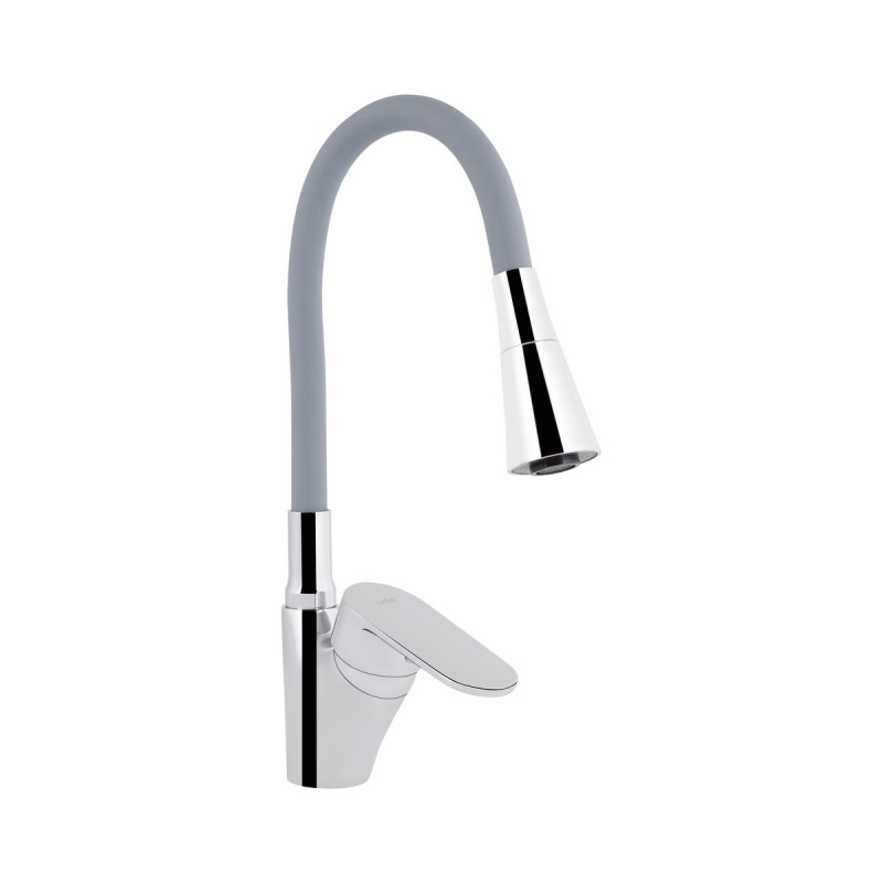 Смеситель для кухни Lidz Tani 007F3 с гибким изливом (k40) LDTAN007F3GCR31869 Chrome/Grey