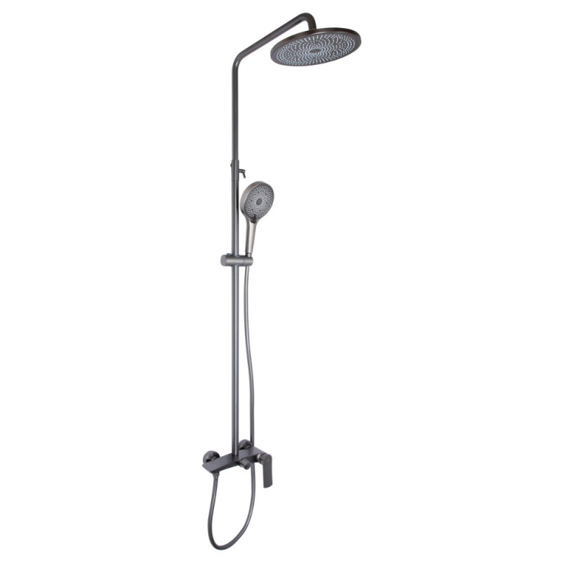Душевая система для душа Qtap Slavonice на два потребителя QTSLA110GMB45913 Gunmetal Black PVD