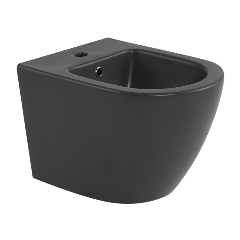 Біде підвісне Qtap Robin 515x370x350 мм, Anthracite QT13551381GAN