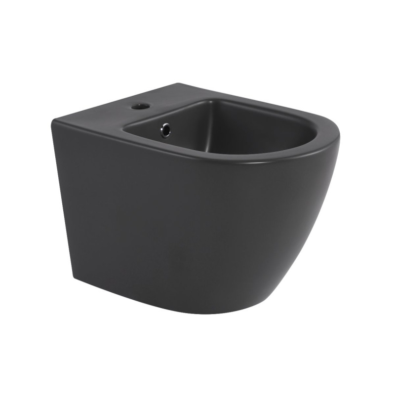 Биде подвесное Qtap Robin 515x370x350 мм, Anthracite QT13551381GAN