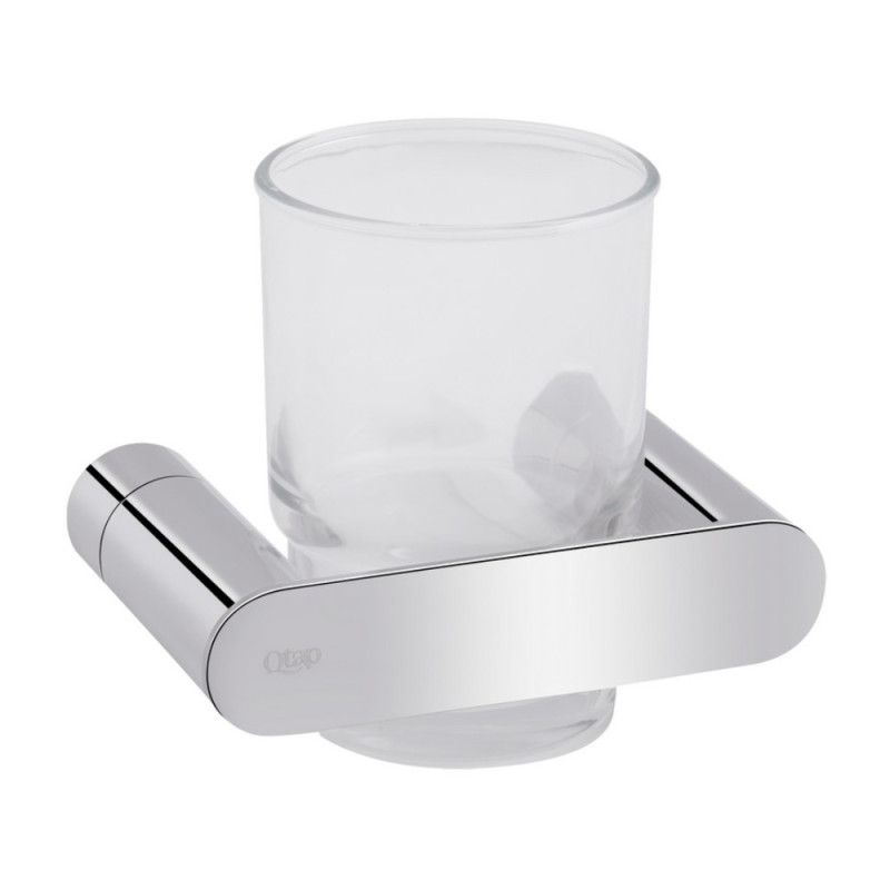 Стакан с держателем Qtap Scorpio настенный QTSTK6102103C Chrome (Sklenka)