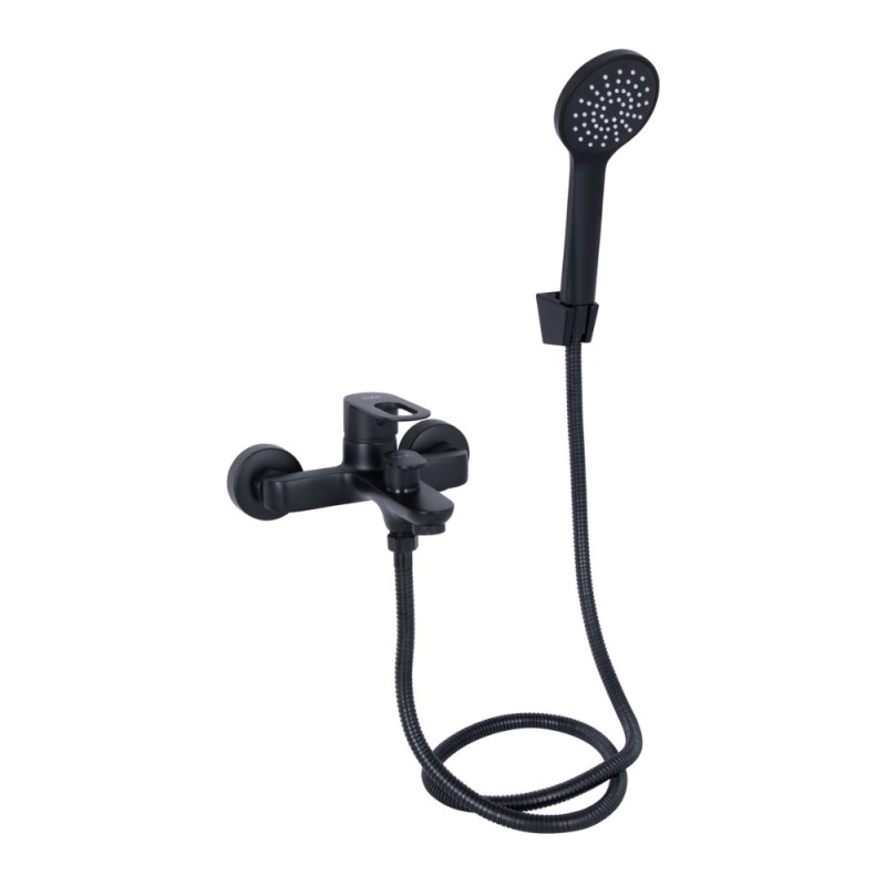 Смеситель для ванны Lidz Latwa 006 (c душевым гарнитуром) (k35) LDLAT006BLA45419 Black