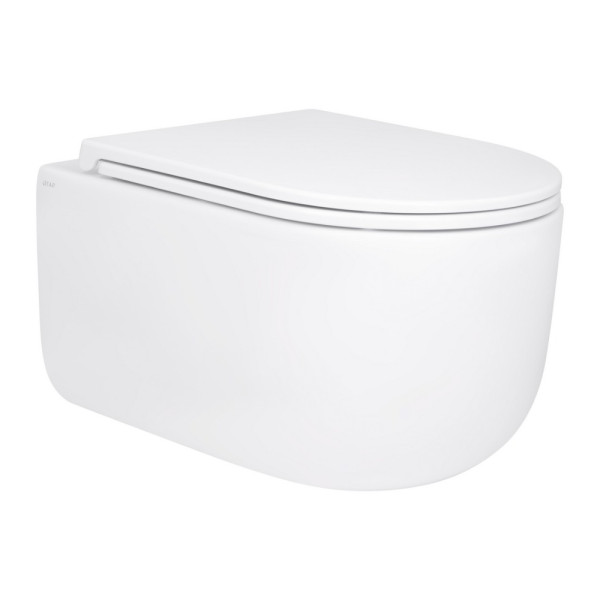 Унитаз подвесной Qtap Taurus безободковый с сиденьем Soft-close QT2433084EUQW