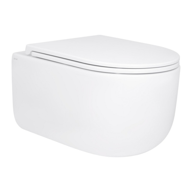 Унітаз підвісний Qtap Taurus безободковий з сидінням Soft-close QT2433084EUQW