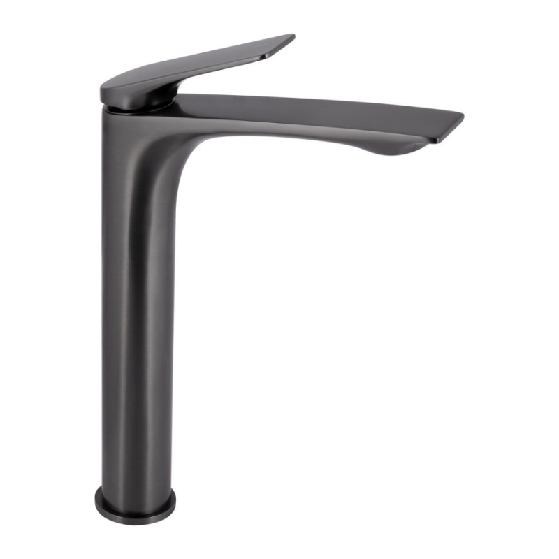 Змішувач для раковини Qtap Vlasta New високий QTVLA269GMB45653 Gunmetal Black PVD