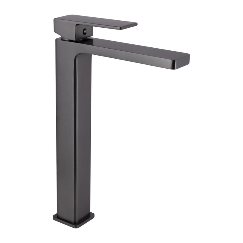 Змішувач для раковини Qtap Gemini високий QTGEM269GMB45680 Gunmetal Black PVD