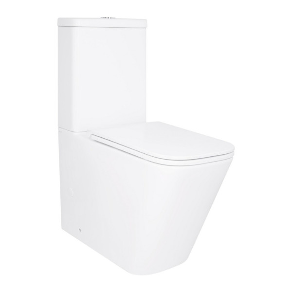 Унітаз підлоговий Qtap Tern Ultra Quiet безобідковий з сидінням Soft-Close QT17226003AW White