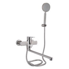 Смеситель для ванны Lidz Luna 005 (c душевым гарнитуром) (k35) LDLUN005NKS46093 Nickel