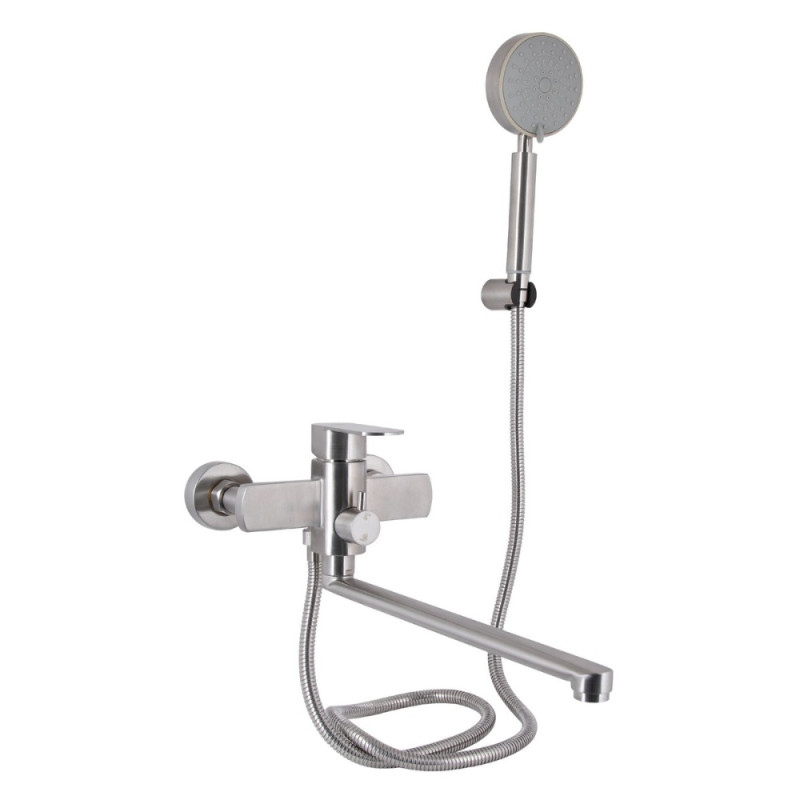 Змішувач для ванни Lidz Luna 005 (з душовим гарнітуром) (k35) LDLUN005NKS46093 Nickel