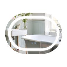 Зеркало Qtap Gemini 500х700 с LED-подсветкой Touch, с антизапотеванием, с диммером, рег. темп. цвета (3000-6500K) Reverse QT2578R5070