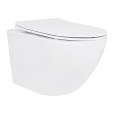Унітаз підвісний Qtap Jay безобідковий з сідінням Soft-close QT07335175W