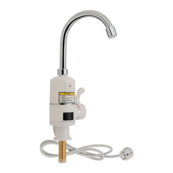 Проточный кран-водонагреватель кухонный для кухни Lidz Warm 056 LDWAR056WCR24984 White / Chrome