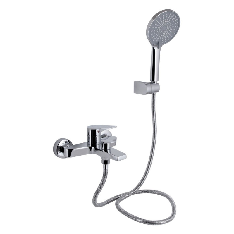 Смеситель для ванны Qtap Stenava New (c душевым гарнитуром) QTSTE259CRM45537 Chrome