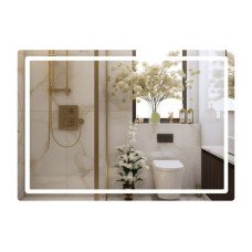Зеркало Qtap Mideya 1000х700 с LED-подсветкой Touch, с антизапотеванием, диммером, рег. яркости QT2078NCF10070W