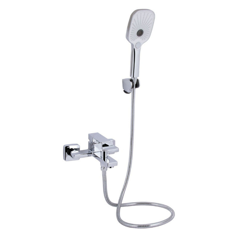 Змішувач для ванни Qtap Gemini (з душовим гарнітуром) QTGEM259CRM45681 Chrome