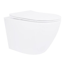 Унитаз напольный Qtap Robin безбачковый Ultra Quiet безободковый с сиденьем Soft-close WHITE QT13223381AW