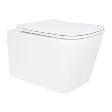 Унітаз підвісний Qtap Crow безобідковий з сідінням Soft-close QT05335170W