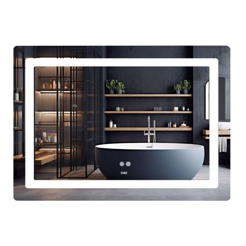 Дзеркало Lidz Kubis (KU2) 1000х800 з LED-підсвічуванням Touch, з антизапотіванням, з димером, рег. яскравості LD78LF6141008048450