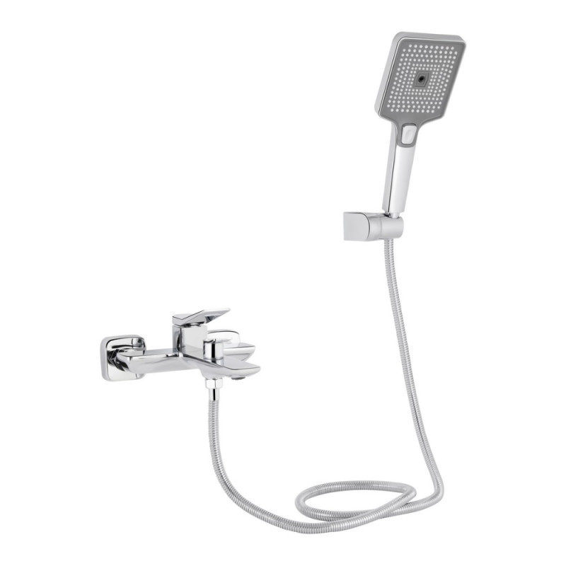 Смеситель для ванны Qtap Presto (c душевым гарнитуром) QTPRE259CRM45574 Chrome
