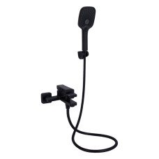 Змішувач для ванни Qtap Gemini (з душовим гарнітуром) QTGEM259BLM45682 Black Matt