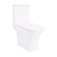 Унітаз-компакт Qtap Presto Quadro безободковий з сидінням Soft-close QT24221215AW