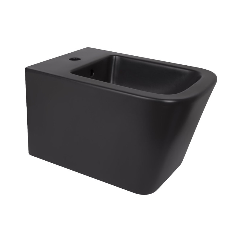 Биде подвесное Qtap Tern New  500x360x320 мм Matt Black QT17551303GMB