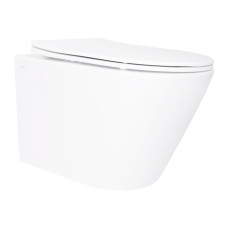 Унитаз подвесной Qtap Swan безободковый с сиденьем Soft-close QT16335180W