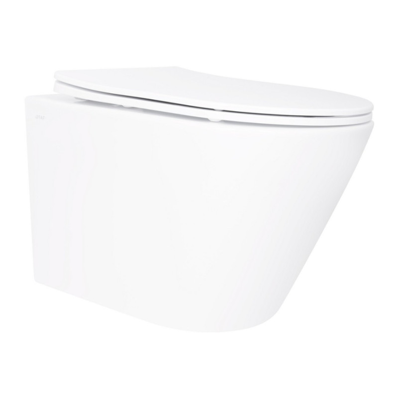 Унітаз підвісний Qtap Swan безобідковий з сідінням Soft-close QT16335180W