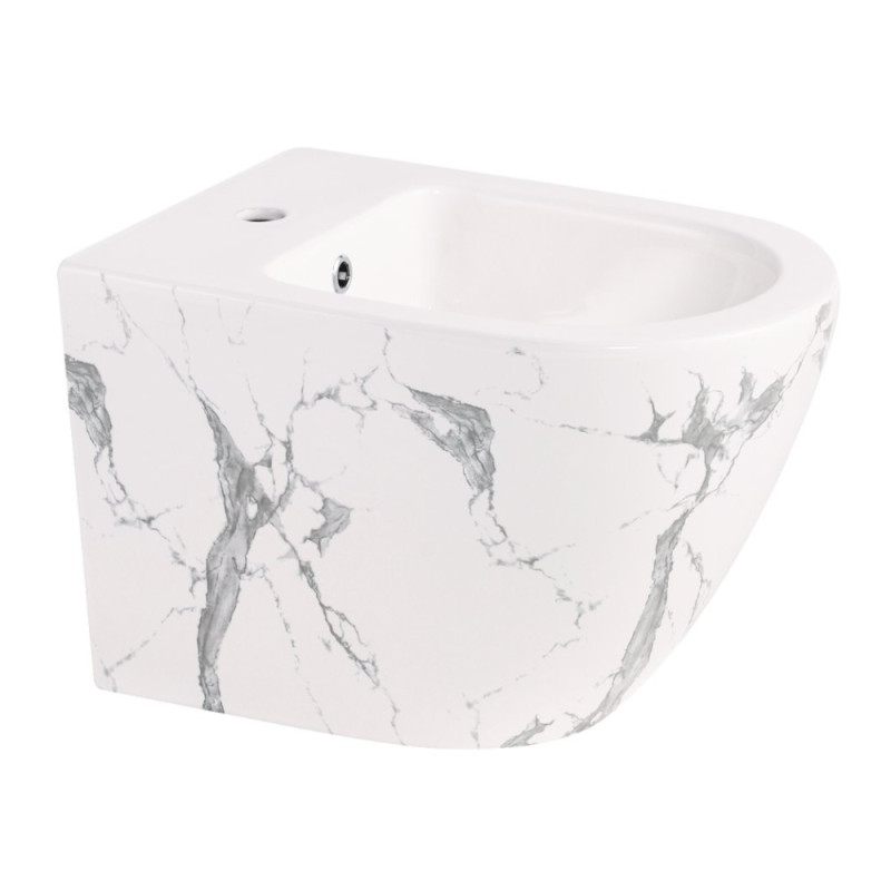 Біде підвісне Qtap Robin 515x370x350 мм, Marble QT13551381GMR