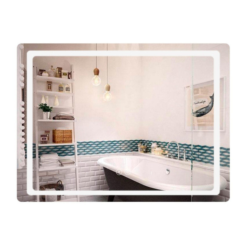 Дзеркало Qtap Mideya (DC-F908) 800х600 з LED-підсвічуванням Touch, з димером QT2078F908W