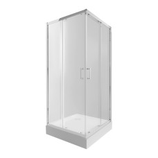 Набір Qtap душова кабіна Taurus CRM1011SC6 Clear 100х100 см + піддон Tern 301112