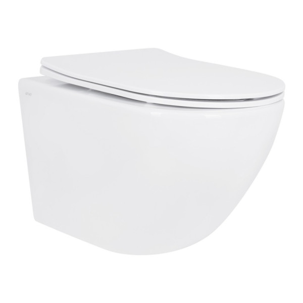 Унитаз подвесной Qtap Jay безободковый Ultra Quiet с сиденьем Soft-close QT07335177W