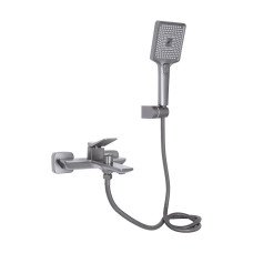 Змішувач для ванни Qtap Presto (з душовим гарнітуром) QTPRE259GRP45584 Graphite