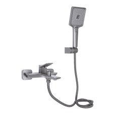 Змішувач для ванни Qtap Presto (з душовим гарнітуром) QTPRE259GRP45584 Graphite