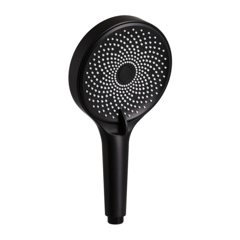 Лійка для ручного душу Qtap Rucni D 130 мм округла QTRUC125BLM45953 Black Matt