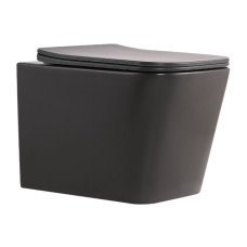 Унітаз підвісний Tern Ultra Quiet 490×365×325 мм, Anthracite, з сидінням Slim Duroplast / Soft-close / Quick Release QT17332303ASAN Qtap