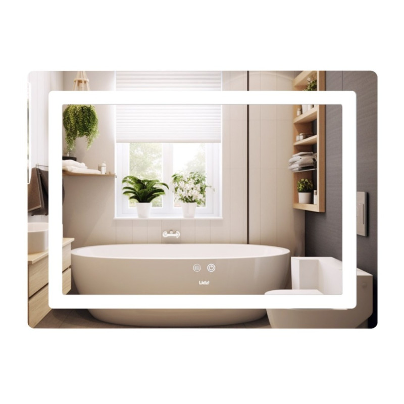 Зеркало Lidz Kubis (KU2) 900х700 с LED-подсветкой Touch, с антизапотеванием, с диммером, рег. яркости LD78LF90448452