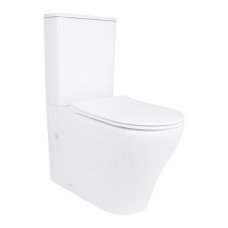 Унитаз напольный Qtap Virgo Ultra Quiet безободковый с сиденьем Soft-Close WHITE QT18226092AW