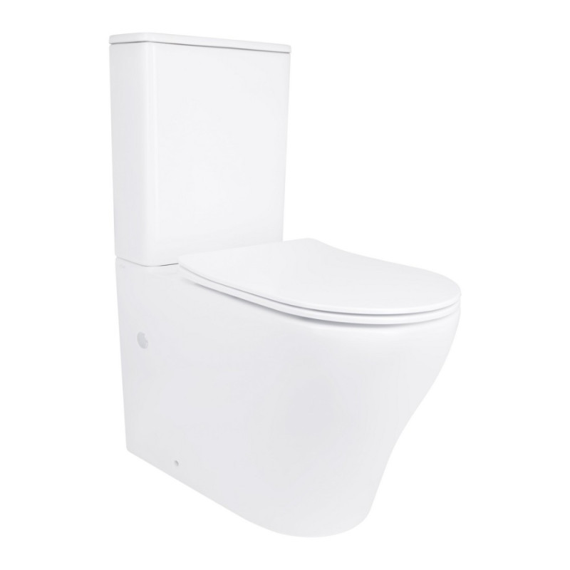 Унітаз підлоговий Qtap Virgo Ultra Quiet безобідковий з сидінням Soft-close WHITE QT18226092AW