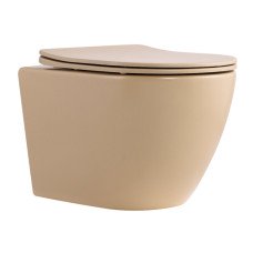 Унітаз підвісний Robin Ultra Quiet 490×365×325 мм, Beige, з сидінням Slim Duroplast / Soft-close / Quick Release QT13332381АSSB Qtap